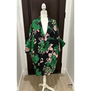 CQ by CQ Vintage Floral Coat with Puff Sleeves